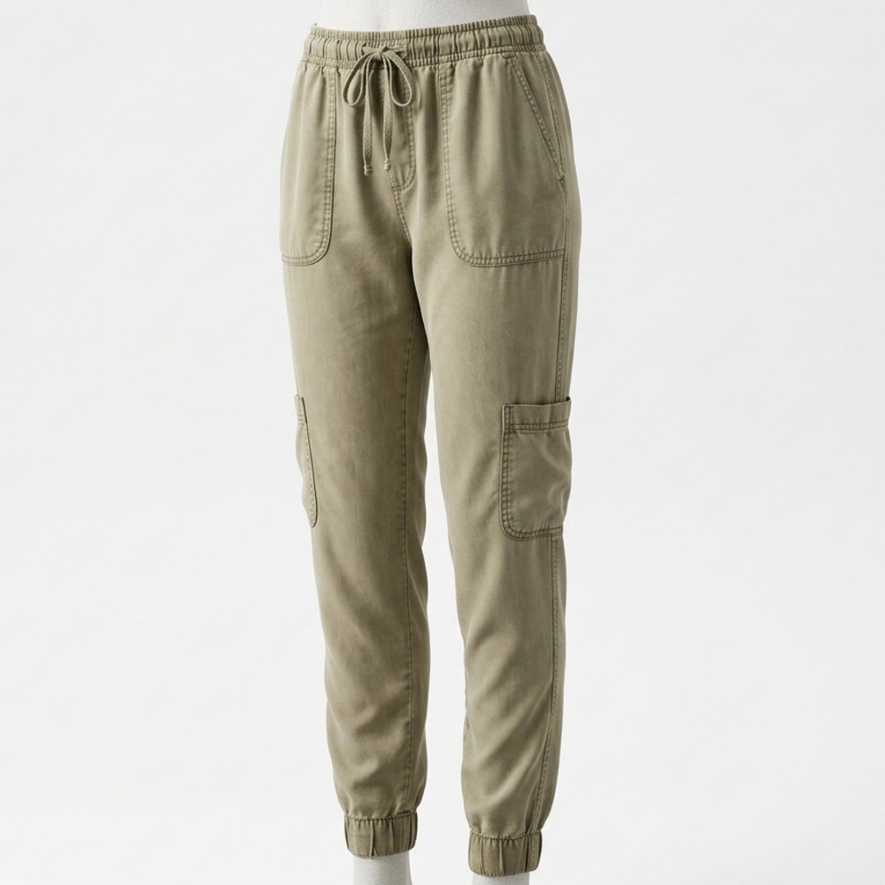 C&C CALIFORNIA Light Brown Cargo Joggers, Size Small.